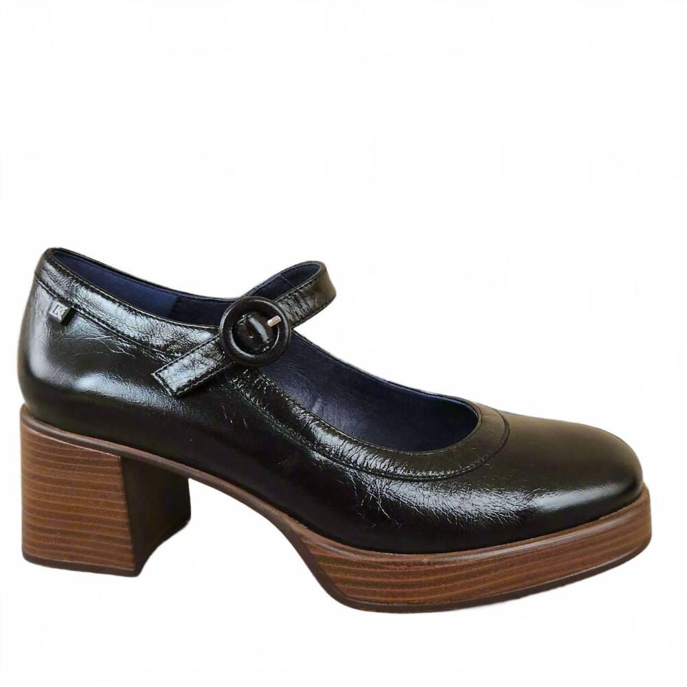 NEW FLUCHOS women's heeled mary jane in black